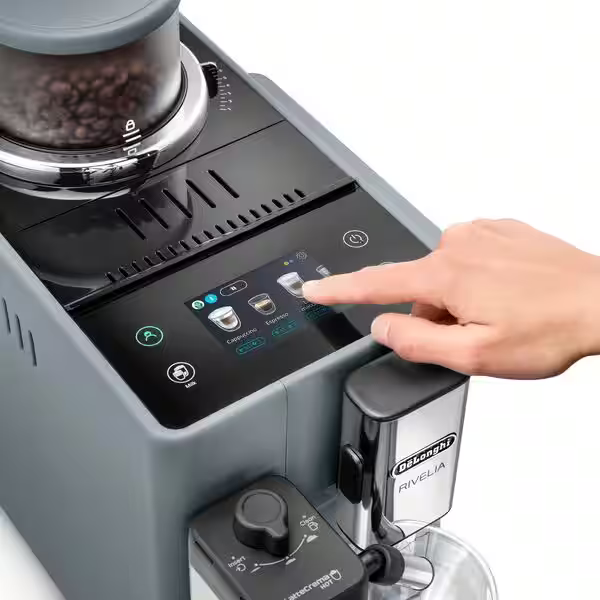De'Longhi Rivelia with Auto Milk Pebble Grey