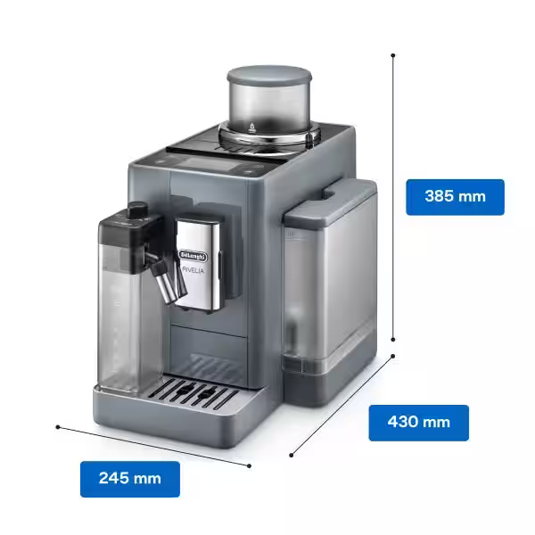 De'Longhi Rivelia with Auto Milk Pebble Grey