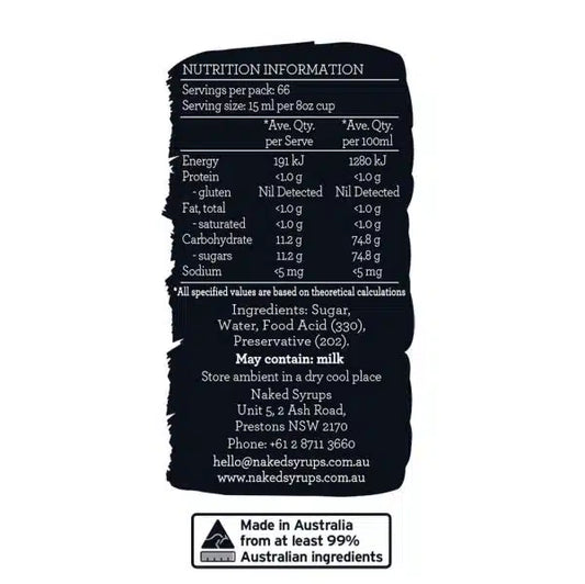 Naked Syrups Liquid Sugar 1Ltr