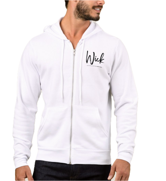 Wick White Zip Hoodie (Unisex)