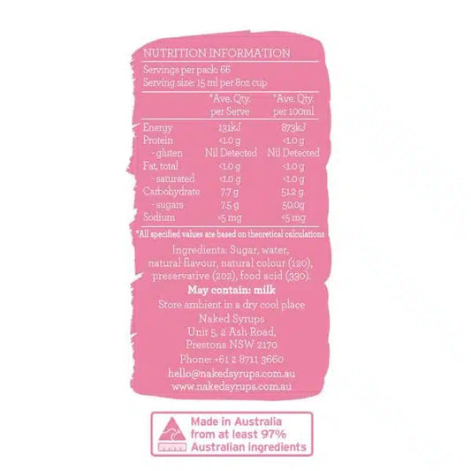 Naked Syrups Strawberry Flavouring 1Ltr