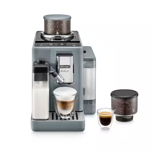 De'Longhi Rivelia with Auto Milk Pebble Grey