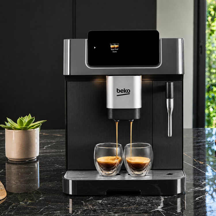 Beko CaffeExperto Automatic Espresso Machine with Steam Wand Black CEG7302B