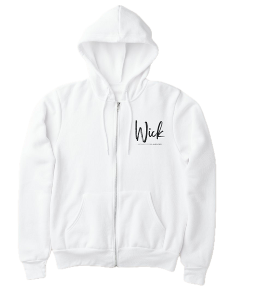 Wick White Zip Hoodie (Unisex)