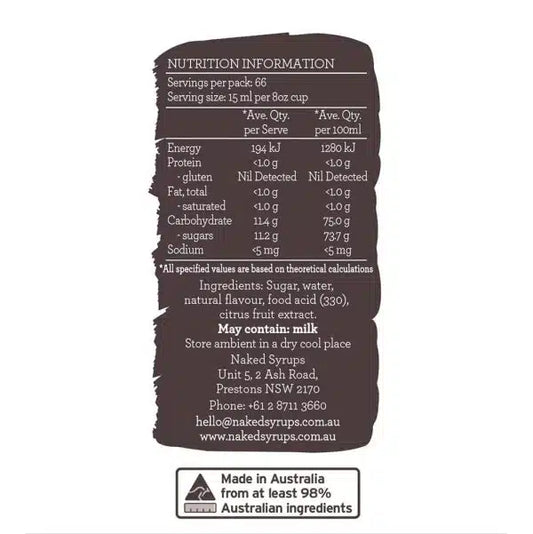 Naked Syrups Vanilla Flavouring 1Ltr